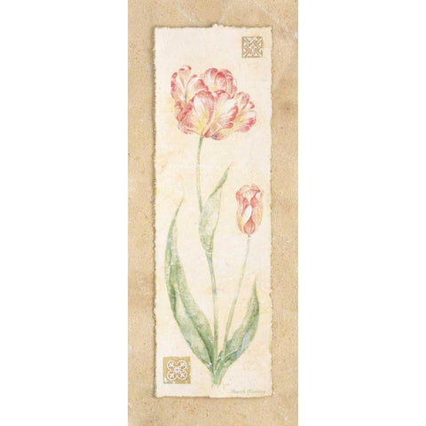 Tulip Gold Ornate Wood Framed Art Print with Double Matting by Gladding, Pamela