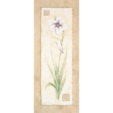 Gladiola Gold Ornate Wood Framed Art Print with Double Matting by Gladding, Pamela