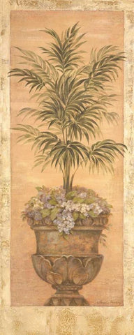 Parlor Palm III Black Ornate Wood Framed Art Print with Double Matting by Gladding, Pamela