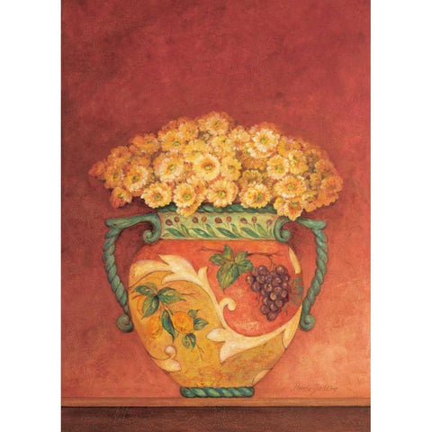 Tuscan Bouquet I White Modern Wood Framed Art Print by Gladding, Pamela