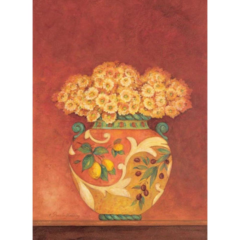 Tuscan Bouquet II White Modern Wood Framed Art Print by Gladding, Pamela