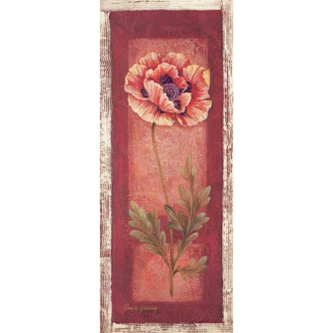 Red Door Poppy White Modern Wood Framed Art Print by Gladding, Pamela
