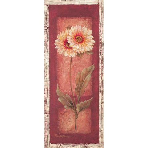 Red Door Gaillardia White Modern Wood Framed Art Print by Gladding, Pamela