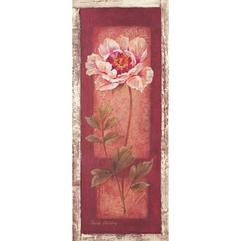 Red Door Peony White Modern Wood Framed Art Print by Gladding, Pamela