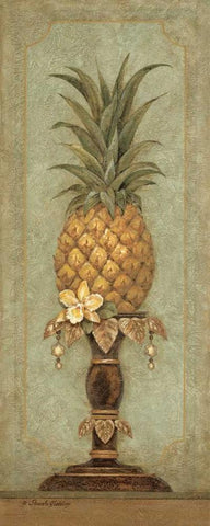 Pineapple and Pearls II Black Ornate Wood Framed Art Print with Double Matting by Gladding, Pamela