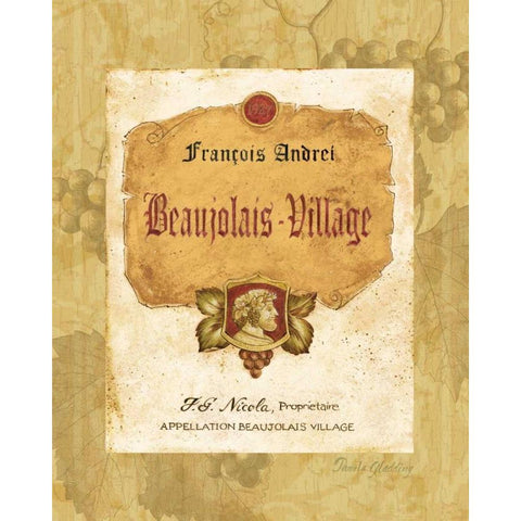 Beaujolais Village White Modern Wood Framed Art Print by Gladding, Pamela