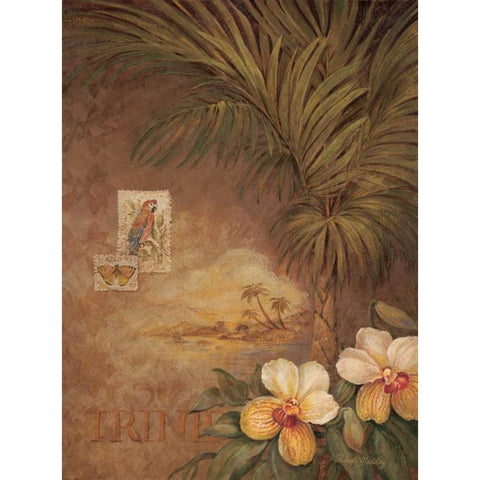 West Indies Sunset II Gold Ornate Wood Framed Art Print with Double Matting by Gladding, Pamela