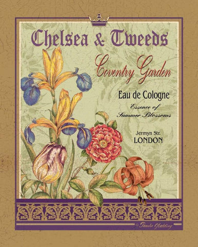 Coventry Garden White Modern Wood Framed Art Print with Double Matting by Gladding, Pamela