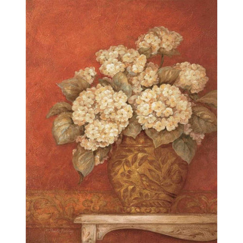 Villa Flora Hydrangeas White Modern Wood Framed Art Print by Gladding, Pamela
