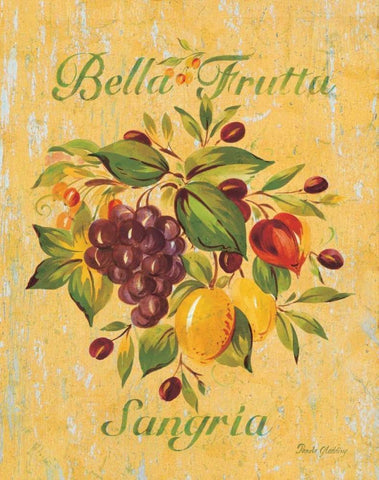 Sangria Black Ornate Wood Framed Art Print with Double Matting by Gladding, Pamela