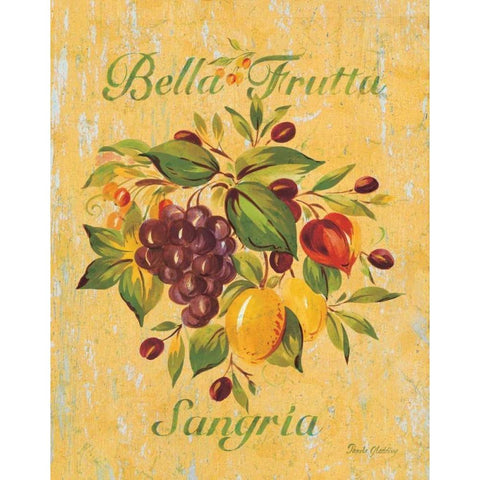 Sangria Gold Ornate Wood Framed Art Print with Double Matting by Gladding, Pamela