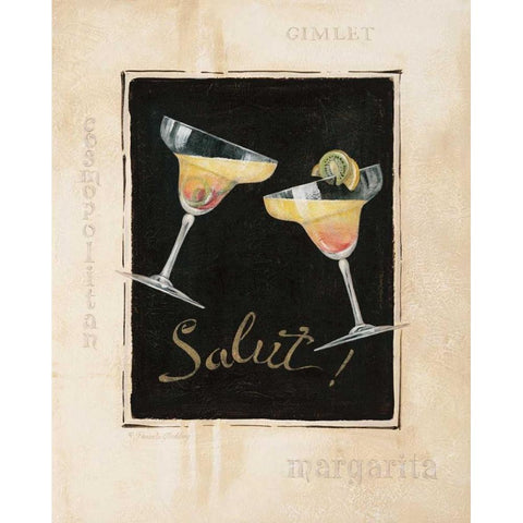 Cheers! IV Black Modern Wood Framed Art Print with Double Matting by Gladding, Pamela