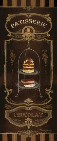 Chocolat Black Ornate Wood Framed Art Print with Double Matting by Gladding, Pamela