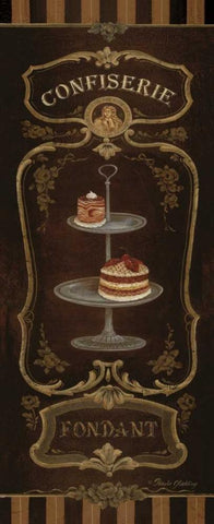 Fondant Black Ornate Wood Framed Art Print with Double Matting by Gladding, Pamela