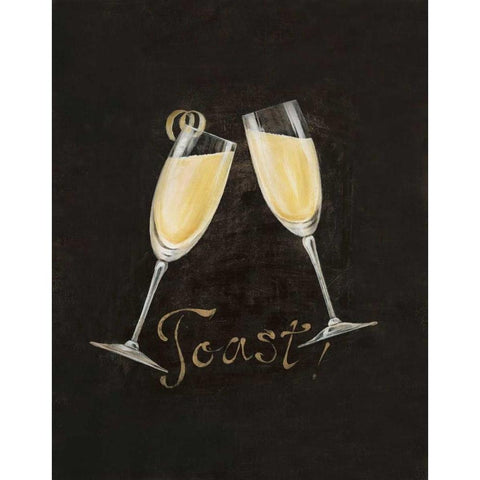 Cheers! II Gold Ornate Wood Framed Art Print with Double Matting by Gladding, Pamela