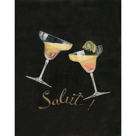 Cheers! IV Black Modern Wood Framed Art Print with Double Matting by Gladding, Pamela