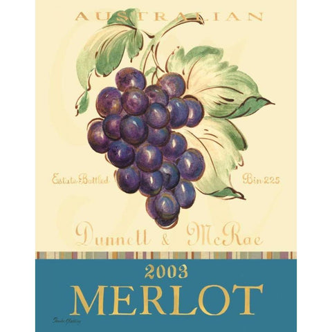 Merlot White Modern Wood Framed Art Print by Gladding, Pamela