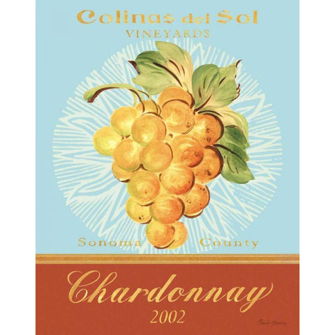 Chardonnay White Modern Wood Framed Art Print by Gladding, Pamela