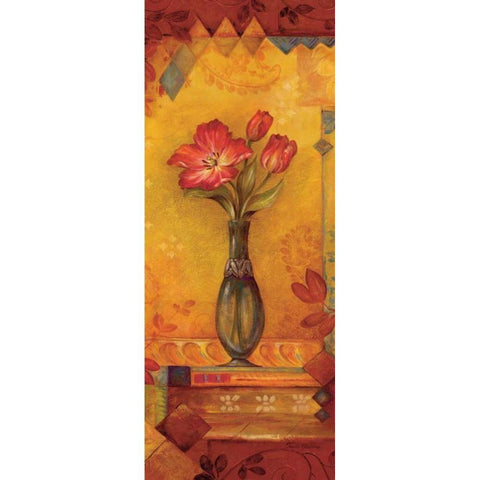 Bud Vase II Gold Ornate Wood Framed Art Print with Double Matting by Gladding, Pamela