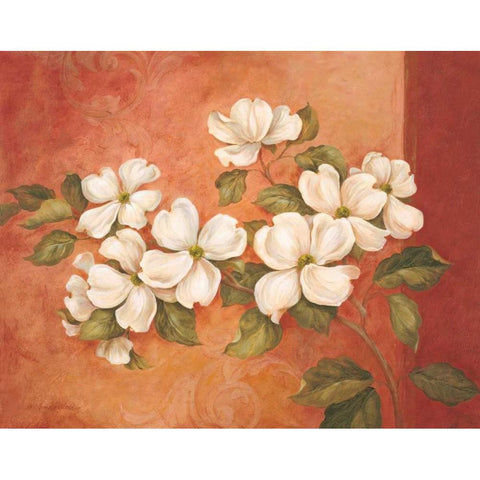 Dogwoods White Modern Wood Framed Art Print by Gladding, Pamela