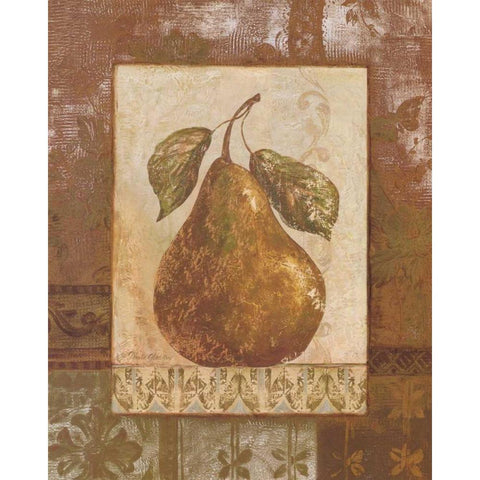 Rustic Pears II Black Modern Wood Framed Art Print with Double Matting by Gladding, Pamela