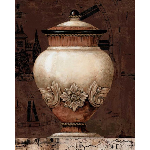 Timeless Urn I White Modern Wood Framed Art Print by Gladding, Pamela