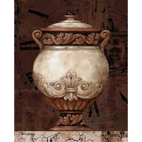 Timeless Urn II White Modern Wood Framed Art Print by Gladding, Pamela