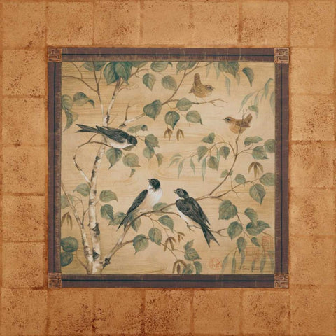 Outdoor Aviary I Gold Ornate Wood Framed Art Print with Double Matting by Gladding, Pamela