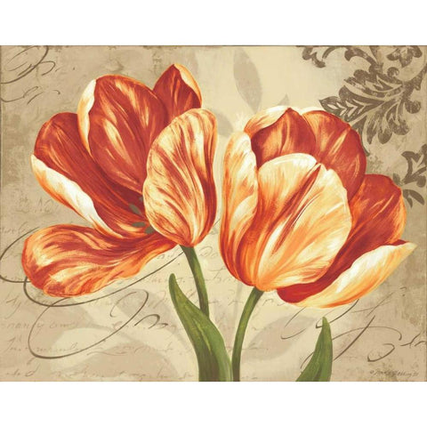 Colori II Gold Ornate Wood Framed Art Print with Double Matting by Gladding, Pamela