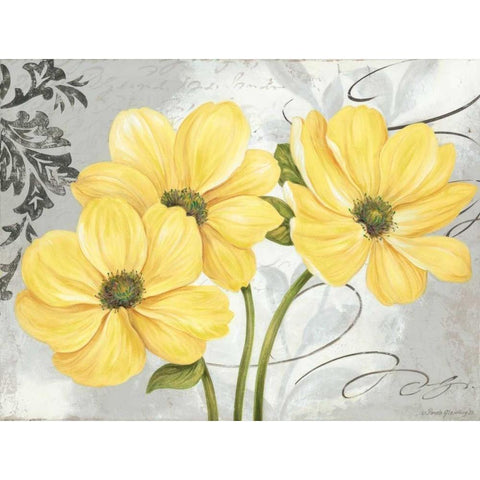 Colori Yellow I White Modern Wood Framed Art Print by Gladding, Pamela