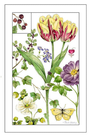 Print Botanical III White Modern Wood Framed Art Print with Double Matting by Gladding, Pamela