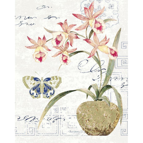 Orchid II Black Modern Wood Framed Art Print by Gladding, Pamela