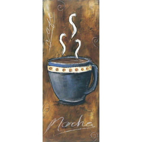 Mocha White Modern Wood Framed Art Print by Gamel, Tara