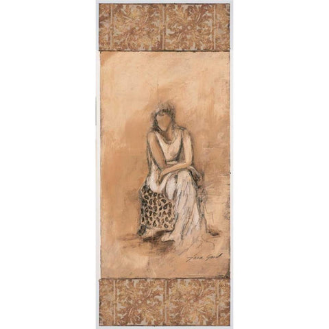 Demure II Black Modern Wood Framed Art Print with Double Matting by Gamel, Tara