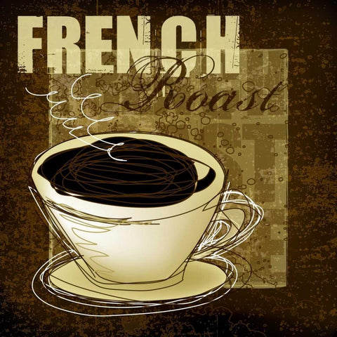 French Roast Black Modern Wood Framed Art Print with Double Matting by Gamel, Tara