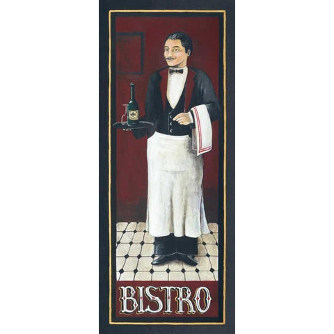 Bistro Black Modern Wood Framed Art Print with Double Matting by Gorham, Gregory