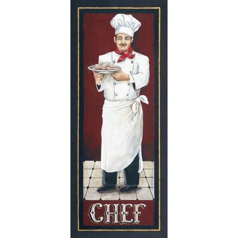 Chef Black Modern Wood Framed Art Print with Double Matting by Gorham, Gregory