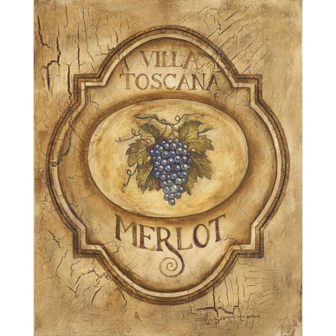 Merlot White Modern Wood Framed Art Print by Gorham, Gregory