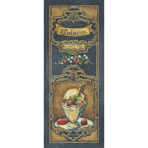 Gelato Gold Ornate Wood Framed Art Print with Double Matting by Gorham, Gregory