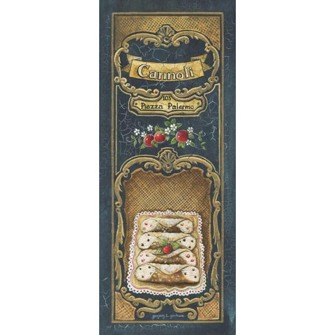 Cannoli Gold Ornate Wood Framed Art Print with Double Matting by Gorham, Gregory