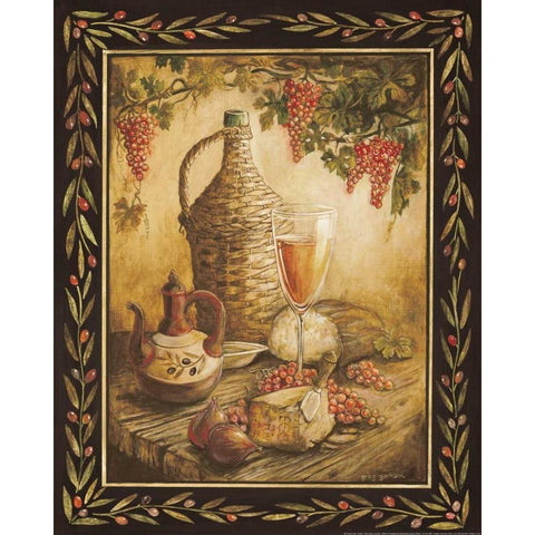 Tuscan Table - Orvieto Gold Ornate Wood Framed Art Print with Double Matting by Gorham, Gregory