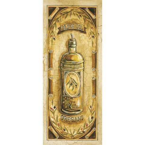 Olive Oil - Oregano Gold Ornate Wood Framed Art Print with Double Matting by Gorham, Gregory