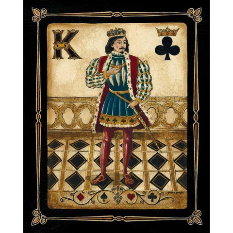 Harlequin King Black Modern Wood Framed Art Print with Double Matting by Gorham, Gregory