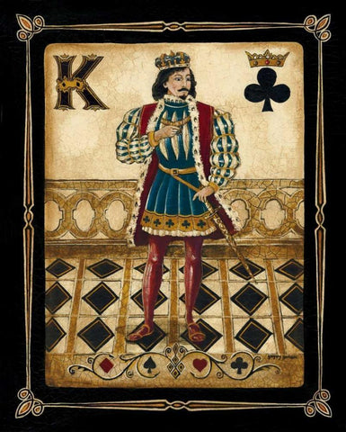 Harlequin King Black Ornate Wood Framed Art Print with Double Matting by Gorham, Gregory