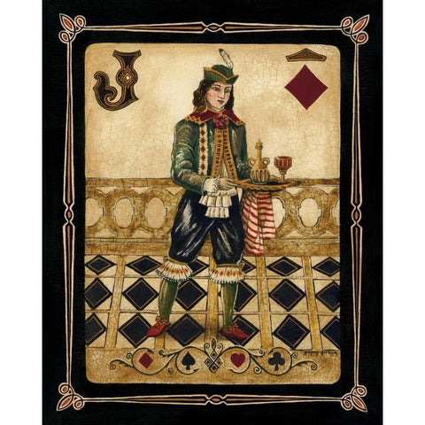 Harlequin Jack Black Modern Wood Framed Art Print with Double Matting by Gorham, Gregory