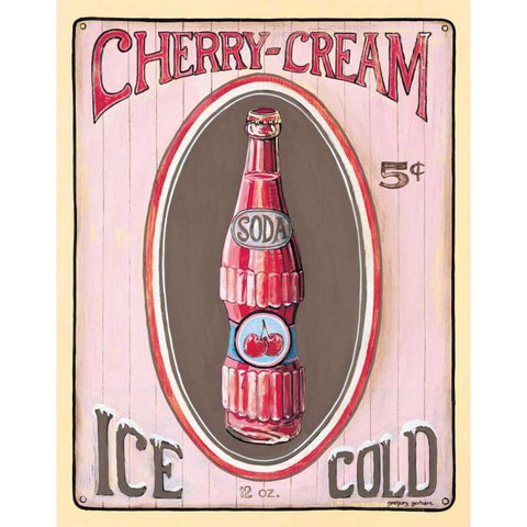 Cherry Cream White Modern Wood Framed Art Print by Gorham, Gregory