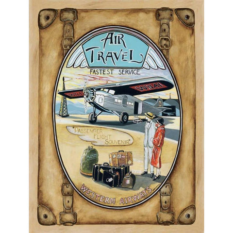 Flight Souvenir Black Modern Wood Framed Art Print with Double Matting by Gorham, Gregory