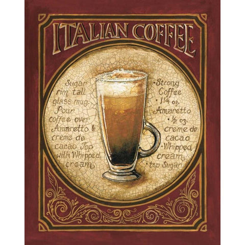 Italian Coffee Black Modern Wood Framed Art Print with Double Matting by Gorham, Gregory