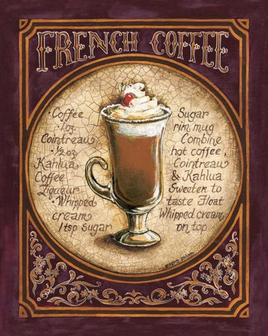 French Coffee Black Ornate Wood Framed Art Print with Double Matting by Gorham, Gregory