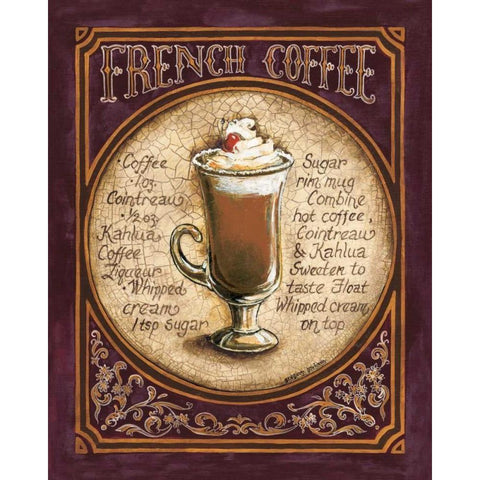 French Coffee Black Modern Wood Framed Art Print with Double Matting by Gorham, Gregory